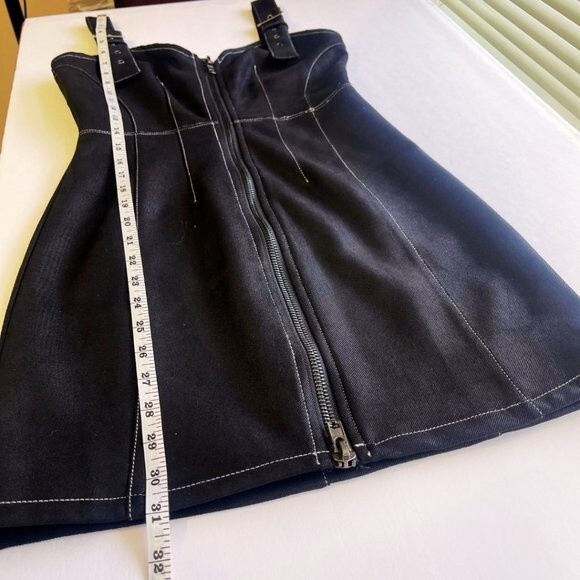 Honey Punch Black Zip-Front Bodycon Dress - Picture 11 of 16